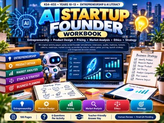 AI Startup Founder Workbook | Business & Enterprise | KS4–KS5 | 100 Pages