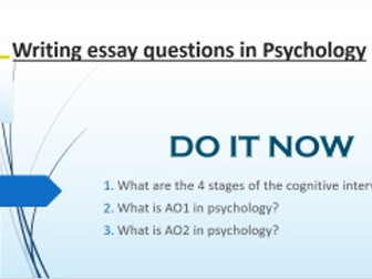 Essay skills psychology