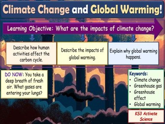 Climate change and global warming KS3 Activate Science