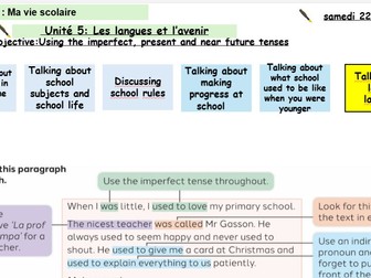 New French AQA Higher GCSE Module 3 Ma vie scolaire Unit 5 Les langues et l'avenir