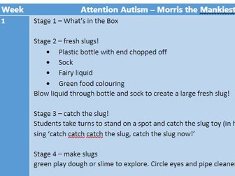 Attention Autism Planning - Manky Monsters!