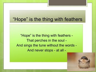 Emily Dickinson - 'Hope' is the thing with feathers