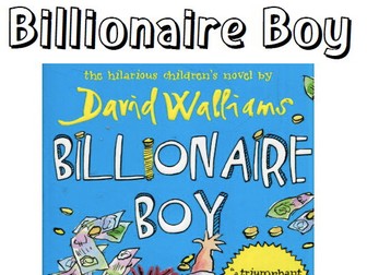 Billionaire Boy by David Walliams - Reading Activities