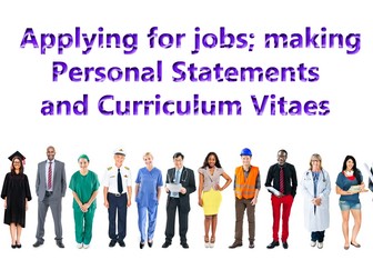 Curriculum Vitae  And Personal Statement Writing Frames, Examples And Templates