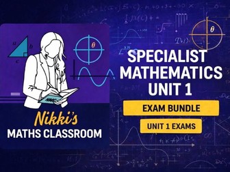 Specialist Maths Unit 1 Exam Year 11 FIA2 Bundle Solutions Analysis Markbook QLD 2025 Syllabus Test