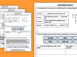 Determiners worksheet pdf image