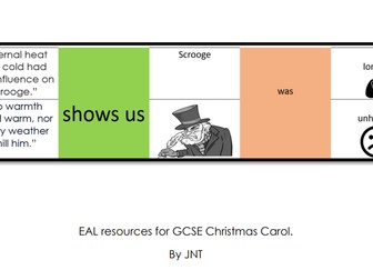 EAL scaffold for GCSE English - Christmas Carol