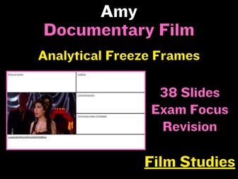 A Level Film Studies: Amy Freeze Frames Analysis