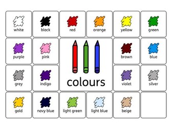 Symbolised Colours Grid - Widget SEND SEN Symbols