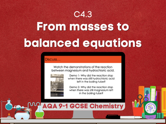 From masses to balanced equations