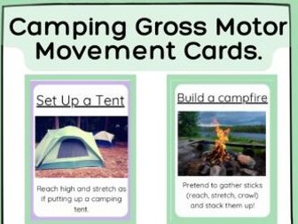 Camping‑Themed Gross Motor Movement Cards Montessori-Inspired