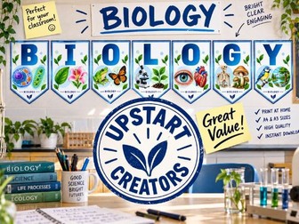 Biology Chemistry Physics Classroom Posters / Bunting