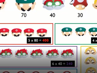 Year 3 - Multiples of Ten - Mario Masks