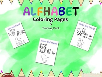 A-Z Animal Alphabet Coloring and Trace!
