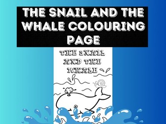 The snail and the whale colouring page