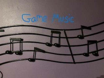 Game Music for GCSE Music question sheet