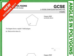 GCSE 9-1 Exam Question Practice (Angles in Polygons)