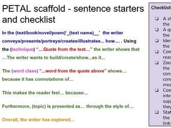 PETAL writing support