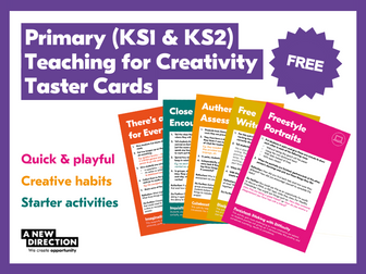 Teaching for Creativity Taster Cards - Primary - FREE