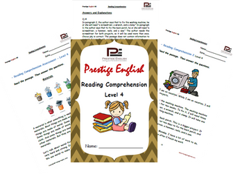 Reading Comprehension Book - Level 4