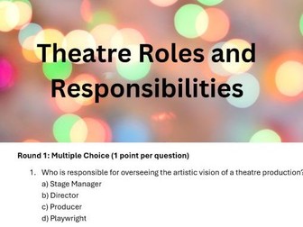 Theatre Roles and Responsibilities