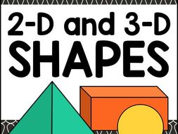 2D and 3D Shapes Worksheets and Matching Activity