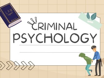 OCR Psychology: Criminal psychology
