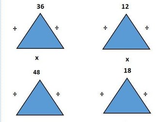 Inverse Operations - Multiplication and Division Triangles