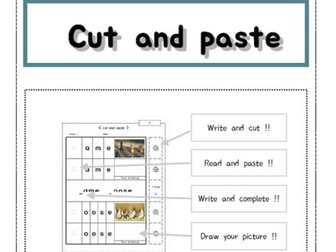 Alphabet Uppercase Cut and Paste Worksheets (A–Z)