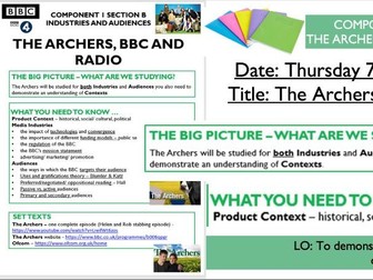 BUNDLE - UNIT OF WORK - The Archers - Media Studies (Eduqas)