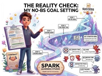The Reality Check: My No-BS Goal Setting Worksheet & Teacher Answer Key | Middle & High School