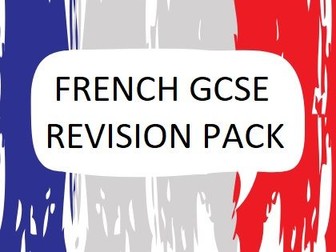 French GCSE Home Learning Revision pack
