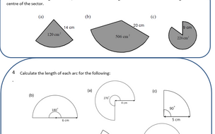 homework 2 area of sectors