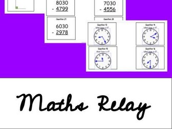 Maths Relay - middle classes