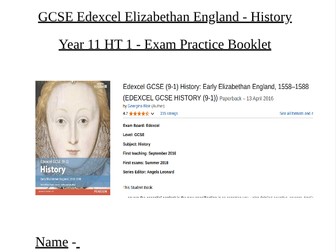 Elizabethan England Exam Practice Booklet