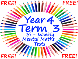 FREE Year 4 Mental Maths Test - PowerPoint Presentation - Block 3