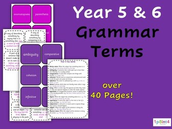 Year 5 & 6 Grammar Flashcards
