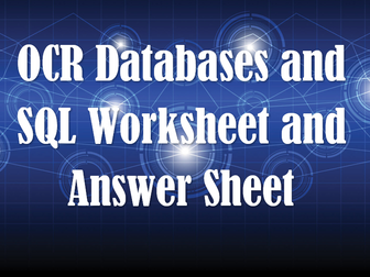 OCR Databases Worksheet