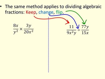 Algebraic Fractions: Multiplication and Division