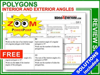 GCSE Revision (Interior and Exterior Angles)