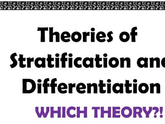 Theories of Social Stratification and Differentiation