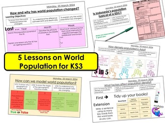 Population - 5 Lessons (aimed at KS3)