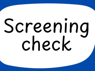 Phonics screening Check Flash Cards