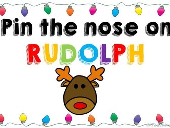 Pin the nose on Rudolph