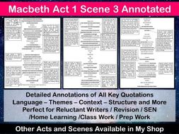 Macbeth Act 1 Scene 3 Annotated | Teaching Resources