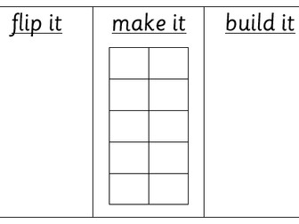 Flip It, Make It, Build it- Maths activity