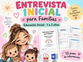 Entrevista inicial para familias | Educación Inicial 1-2 años