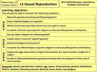 L2 Sexual reproduction and X and Y chromosomes