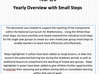 White Rose Small Steps Mixed Years Alignment