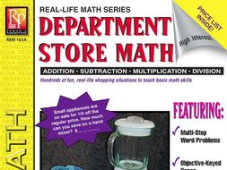 Consumer Word Problems & Menu: Department Store Math